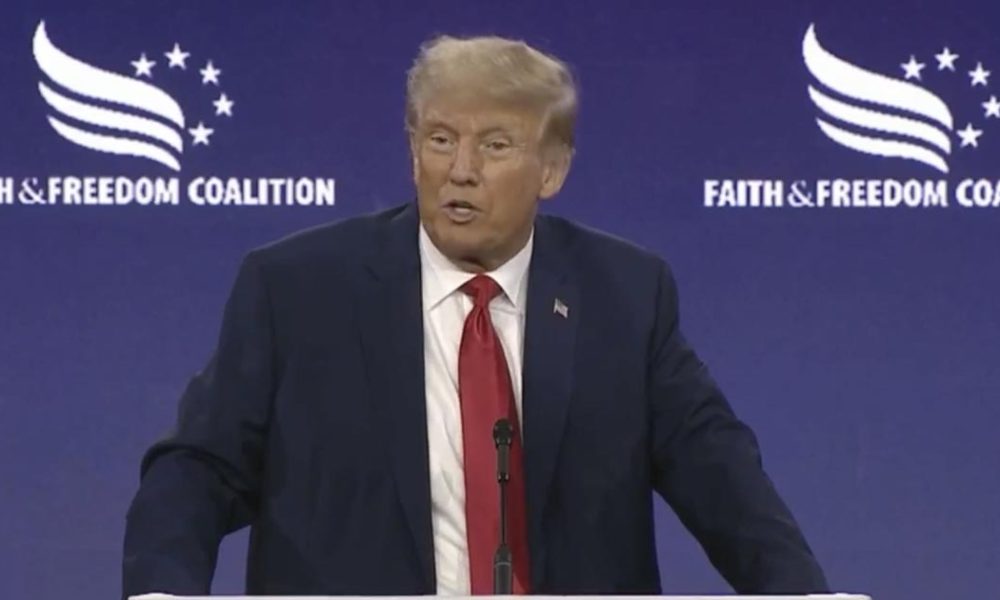 WATCH LIVE Trump Speaks at Faith & Freedom Coalition Conference