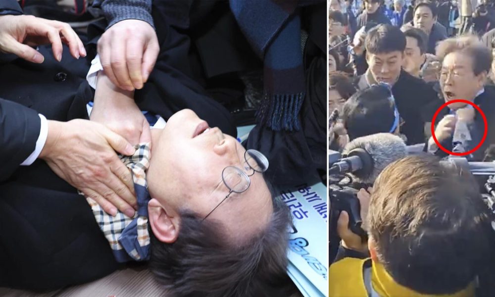 South Korean Opposition Leader Stabbed In Neck, Airlifted To Hospital